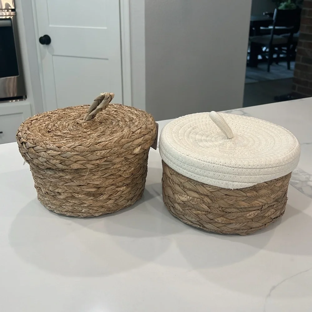 Woven Storage Baskets - Set of Two